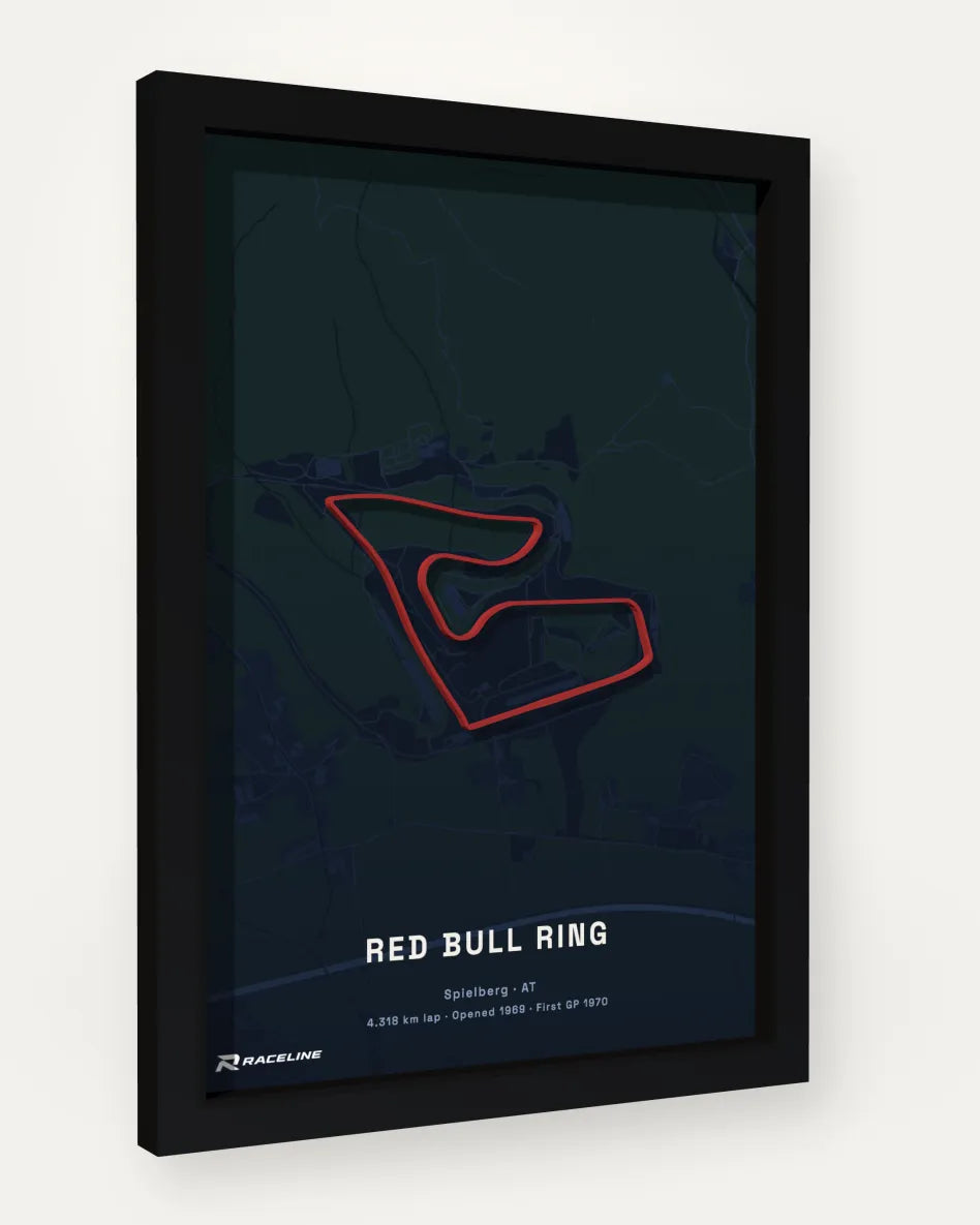 Red Bull Ring poster with map background