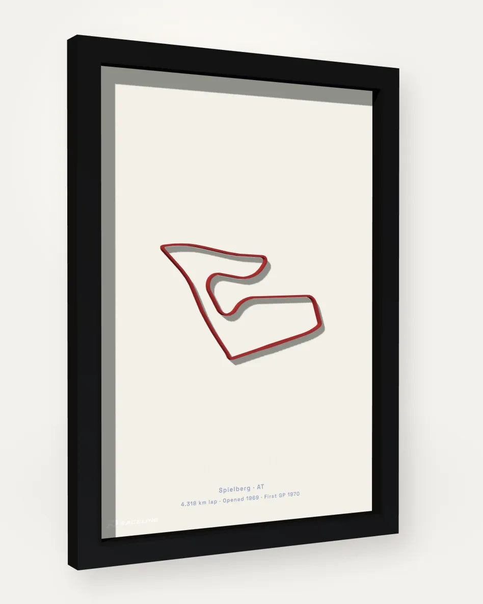 Red Bull Ring poster with solid background