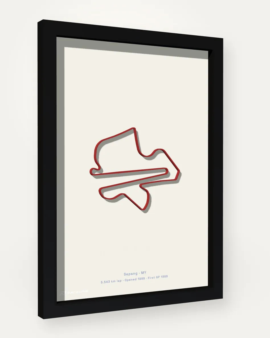 Sepang International Circuit poster with solid background