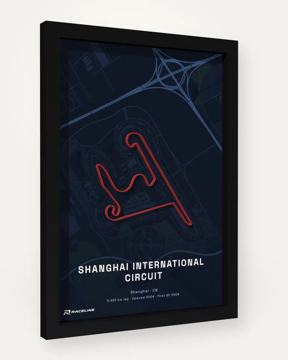 Shanghai International Circuit poster with map background