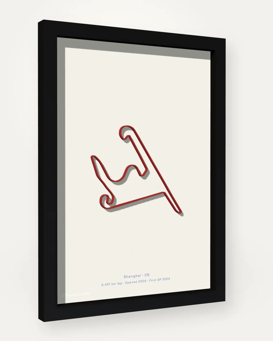 Shanghai International Circuit poster with solid background