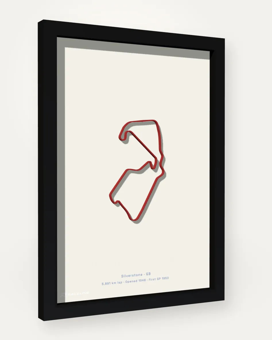 Silverstone Circuit poster with solid background