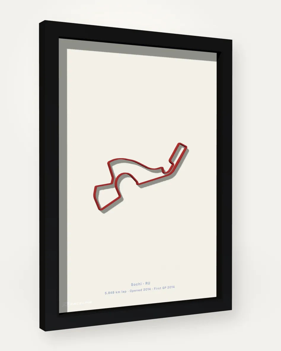 Sochi Autodrom poster with solid background