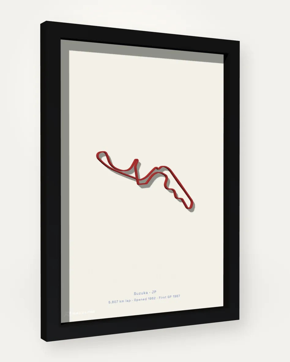 Suzuka International Racing Course poster with solid background