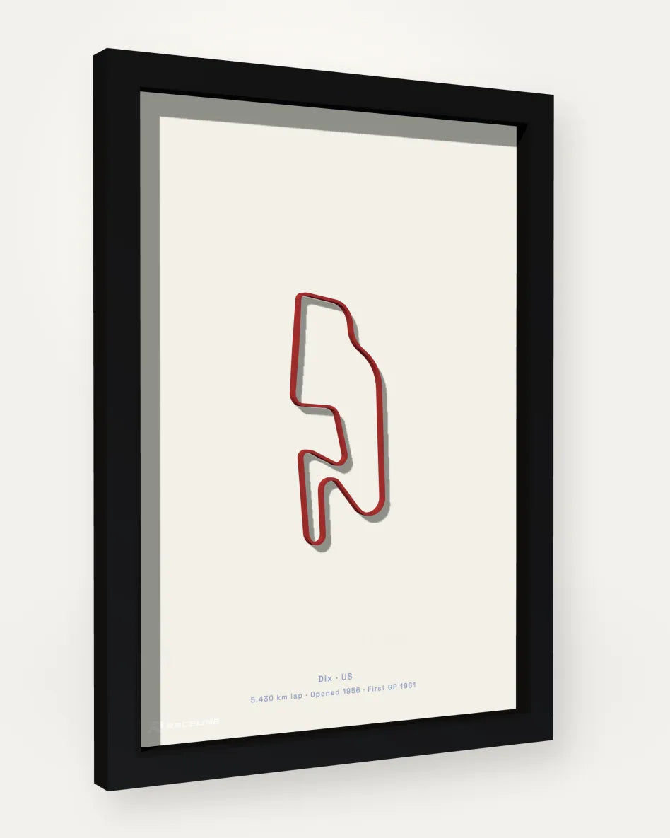 Watkins Glen International poster with solid background