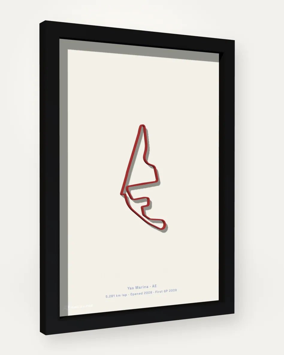 Yas Marina Circuit poster with solid background