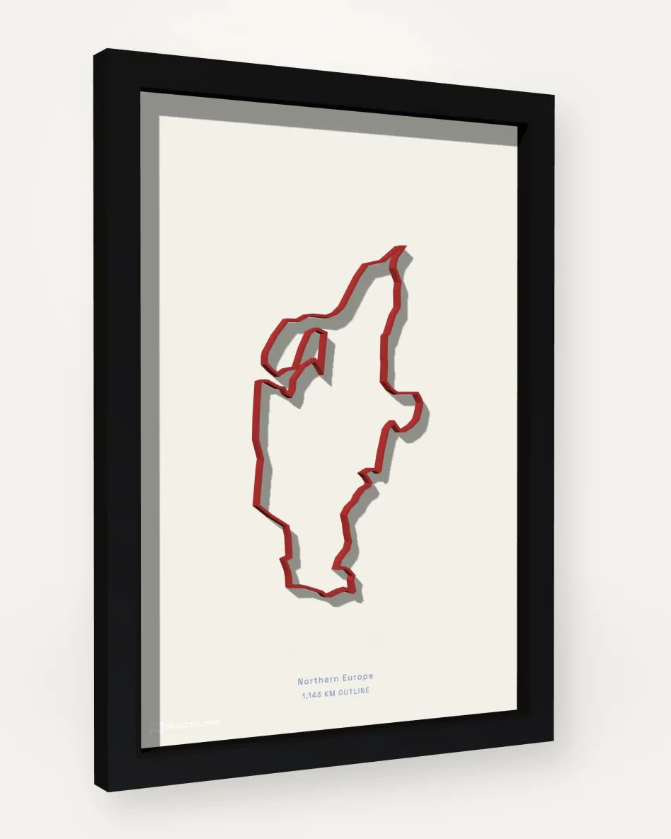 Denmark poster with solid background