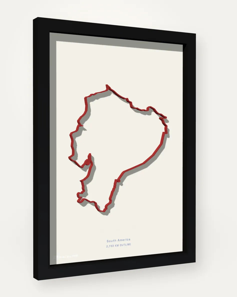 Ecuador poster with solid background