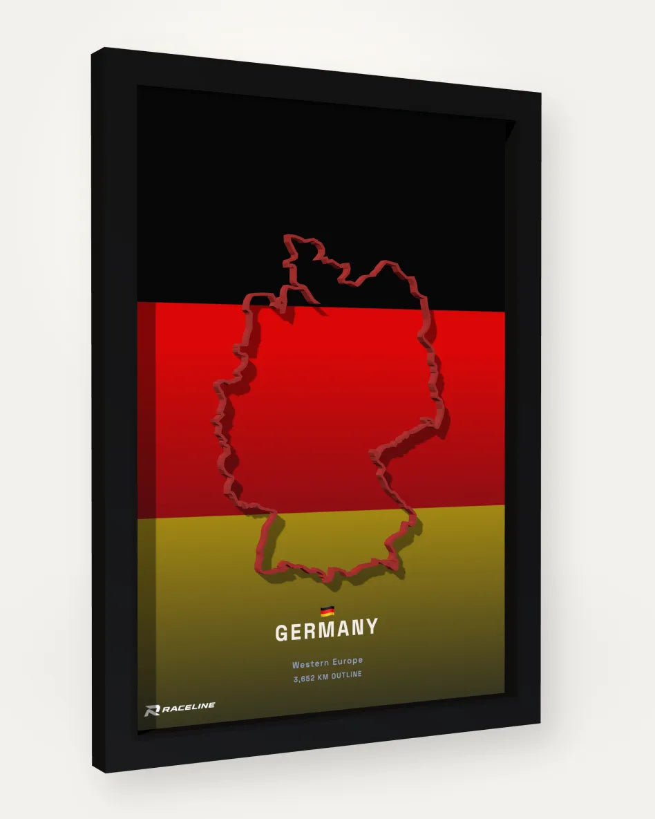 Germany poster with flag background